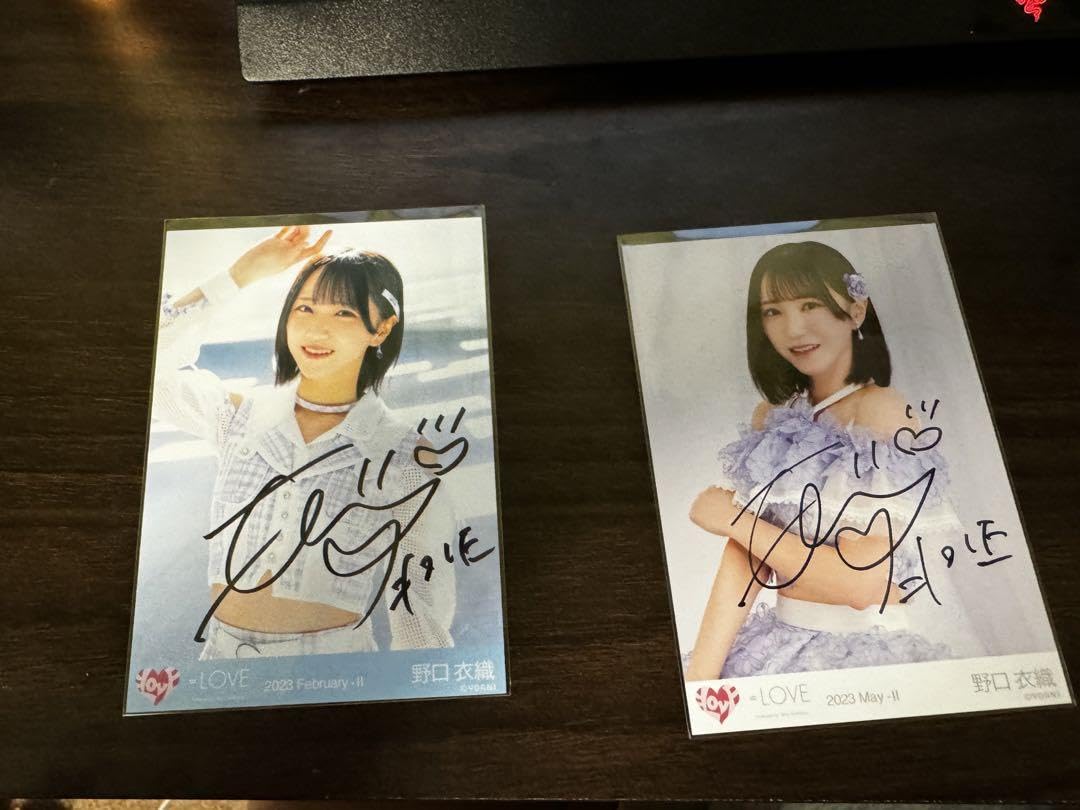 お*芋様 ＝LOVE 野口衣織 直筆 この空がトリガー 歌唱② 生写真